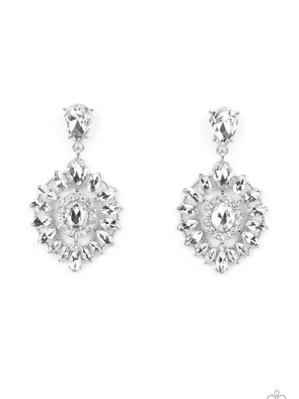 Paparazzi Jewelry Accessories - My Good LUXE Charm - White Earrings - Vintage